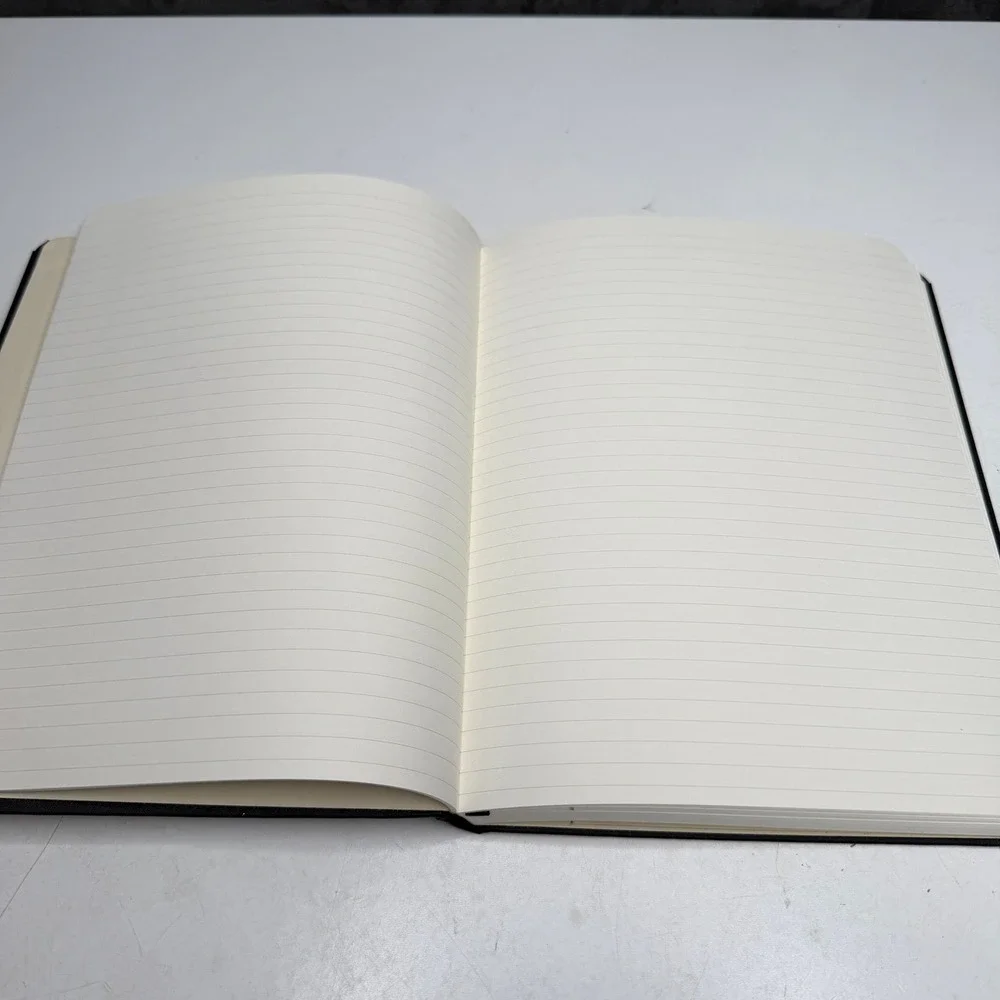 Shinola Notebook Unisex Large Jet Black Ruled Linen Hardcover S0710010921